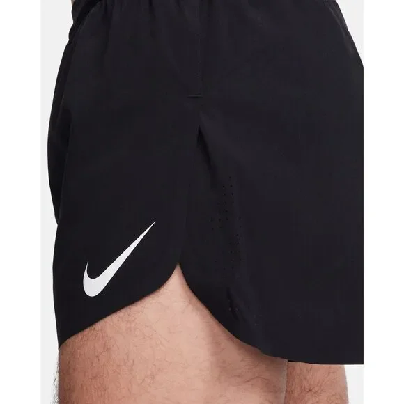 Nike AeroSwift Dri-FIT ADV 4 Brief-Lined Running Shorts Black Small